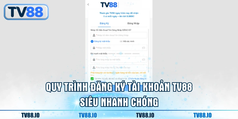 Quy trình đăng ký tài khoản TN88 siêu nhanh chóng